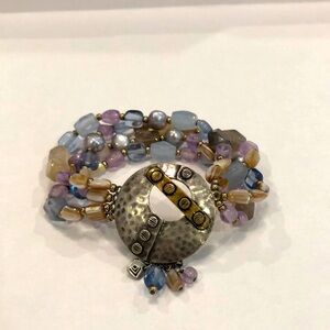 Silpada sterling silver and beaded bracelet, unworn